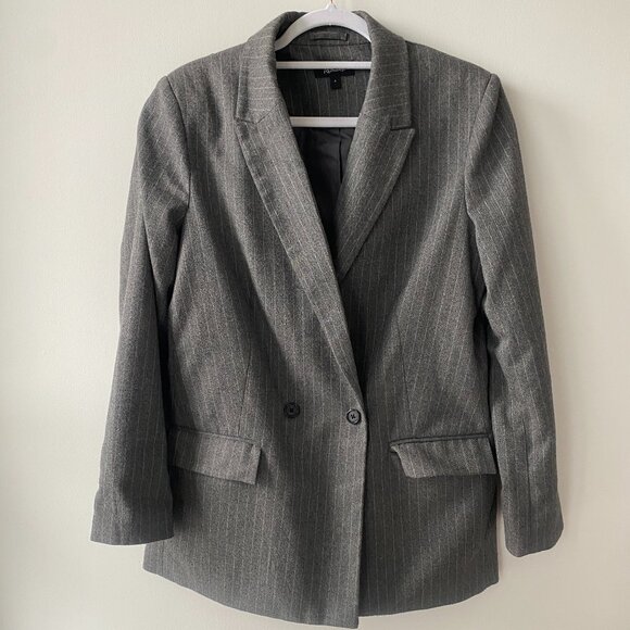 Reitmans Grey Pinstripe Blazer - Picture 3 of 10